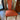 SOLD Parker teak and orange fabric dining chairs