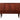 Danish teak highboard with central sliding doors